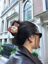 Hand-painted New York Teddy Bear Hair Claw Clip
