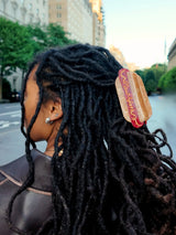 Handpainted NY Hot Dog Acetate Claw Hair Clip