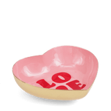 Heart-shaped enamel trinket dish - Love