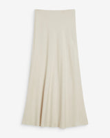 High-waisted flared long skirt sable Winda