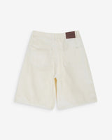 High-waisted long denim bermuda shorts ecru Will
