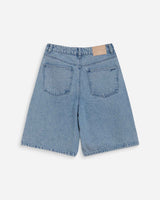 High-waisted long denim bermuda shorts skyblue Will