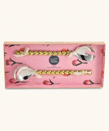 Holly Heart Salad Server Set in Giftbox