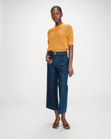 High-waist loose cropped jeans darkblue Joe
