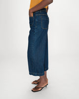 High-waist loose cropped jeans darkblue Joe