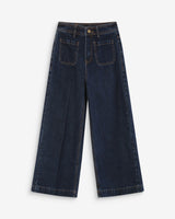 High-waist loose cropped jeans darkblue Joe