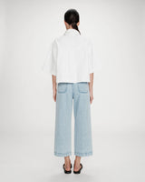 High-waist loose cropped jeans skyblue Joe