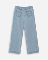 High-waist loose cropped jeans skyblue Joe