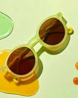 JUNIOR Oval Sunglasses - Lime Green