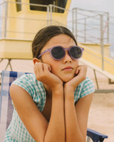 JUNIOR Oval Sunglasses - Purple Coral