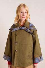 Jerry Crop Trench Coat - Olive