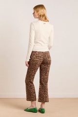 KENNY TWILL TROUSER - LEOPARD