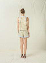 SHORTS NEW TRIANGLE - LIGHT GREY/GOLD