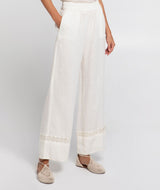 PANTS FEATHER CHEVRON - NATURAL/CHAMPAGNE