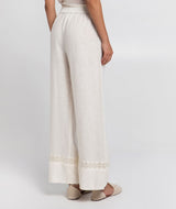 PANTS FEATHER CHEVRON - NATURAL/CHAMPAGNE
