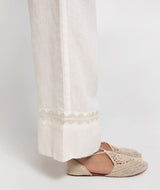 PANTS FEATHER CHEVRON - NATURAL/CHAMPAGNE