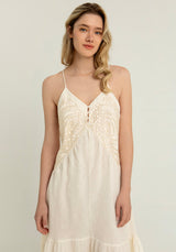 DRESS LONG NEW TRIANGLE - NATURAL/CHAMPAGNE