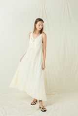 DRESS MAXI NEW TRIANGLE - NATURAL/CHAMPAGNE