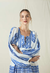 DRESS SHORT CLASSIC TRIANGLE - WHITE/BLUE