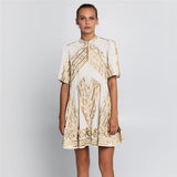 DRESS SHORT CLASSIC TRIANGLE - WHITE/GOLD