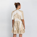 DRESS SHORT CLASSIC TRIANGLE - WHITE/GOLD