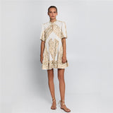 DRESS SHORT CLASSIC TRIANGLE - WHITE/GOLD
