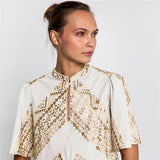 DRESS SHORT CLASSIC TRIANGLE - WHITE/GOLD