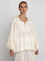 BLOUSE CLASSIC TRIANGLE - NATURAL/CHAMPAGNE