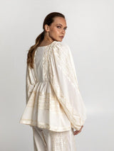 BLOUSE CLASSIC TRIANGLE - NATURAL/CHAMPAGNE