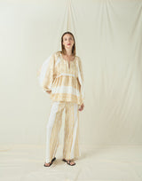 BLOUSE CLASSIC TRIANGLE - WHITE/GOLD