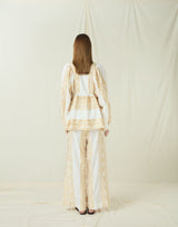 BLOUSE CLASSIC TRIANGLE - WHITE/GOLD