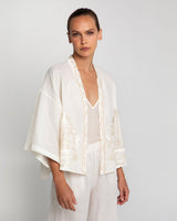 KIMONO SHORT CRETE - NATURAL/CHAMPAGNE