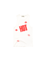 Kiss Me I'm Hot Tank Top : White