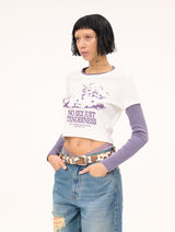 Kitten Crush LS T-shirt : White