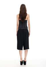 SWEETNESS STRAPLESS TOP - WASHED ONYX