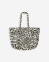 Large cotton denim tote bag zebre Voyage