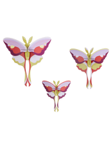 Lilac Comet Butterflies, set of 3