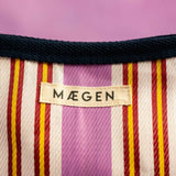 Maegen Pouch - Navy Binding - Pink Red Stripe