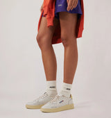 MEDALIST LOW SNEAKERS IN WHITE AND LEMON MERINGUE LEATHER (WOMAN)