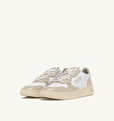 MEDALIST LOW SNEAKERS IN WHITE AND TIDAL FOAM LEATHER (WOMAN)