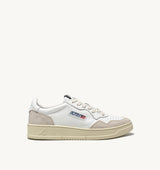 MEDALIST LOW SNEAKERS IN WHITE LEATHER AND BEIGE SUEDE (MAN)