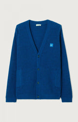 MEN'S CARDIGAN CRASHWAY - BLEU DE PRUSSE CHINE