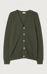 MEN'S CARDIGAN FALYDAY - ALGUE CHINE NOIR