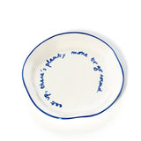Maegen - Slogan Plate - Blue - Eat up, theres plenty to go round