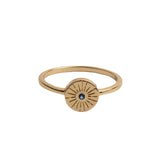 Magique Goldplated Ring Coin Burst Blue