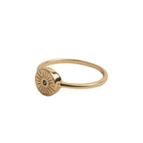 Magique Goldplated Ring Coin Burst Blue