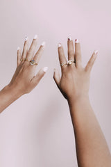 Magique Goldplated Ring Coin Burst Blue