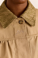 Mini Mercedes Reversible Coat - Lace Stone