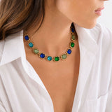 NECKLACE AMONITE - BLEU