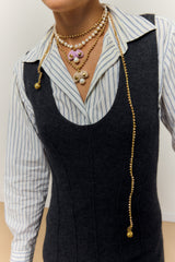 NECKLACE CHAMPI MARRON CROCHET